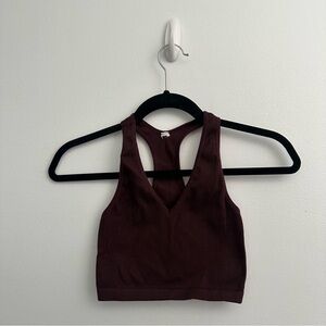 Free People brown racerback bra tank